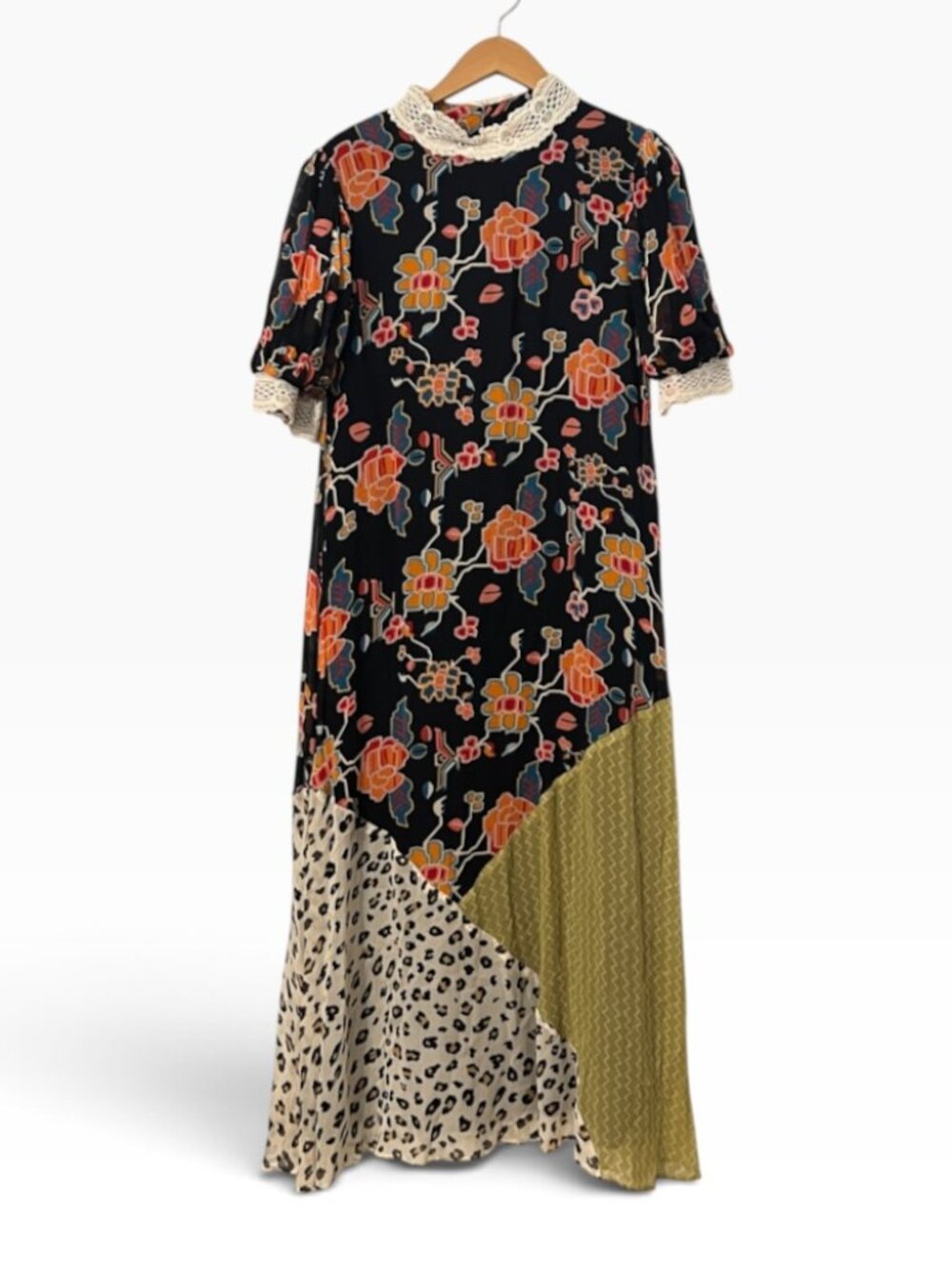 Anthropologie Floral Patchwork Maxi Dress -